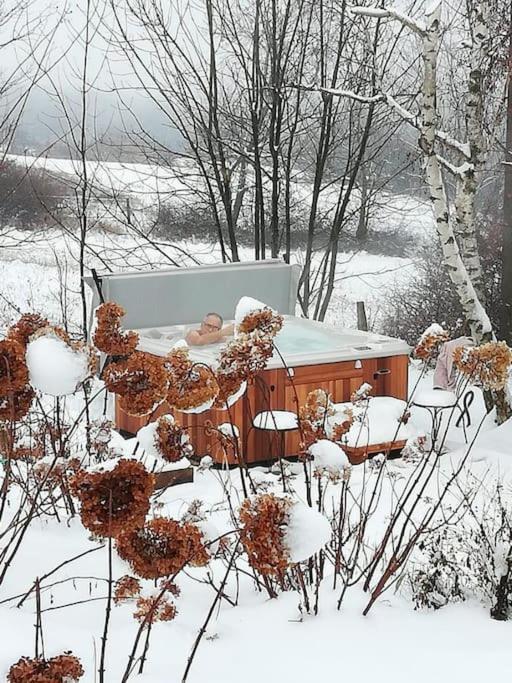 Gite De Charme 5 Etoiles Pour Couple Avec Sauna Et Jacuzzi Exterieurs Privatifs Peaugres Exterior photo